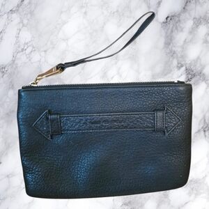 Aimee Kestenberg Black Pebbled Leather Wristlet